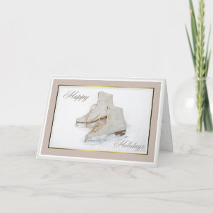 Eis-Skatefeiertags-Grußkarte Feiertagskarte