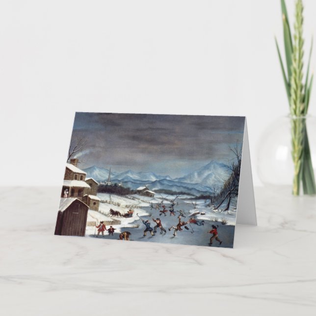 EIS-SKATEN 1835 FEIERTAGSKARTE (Vorderseite)