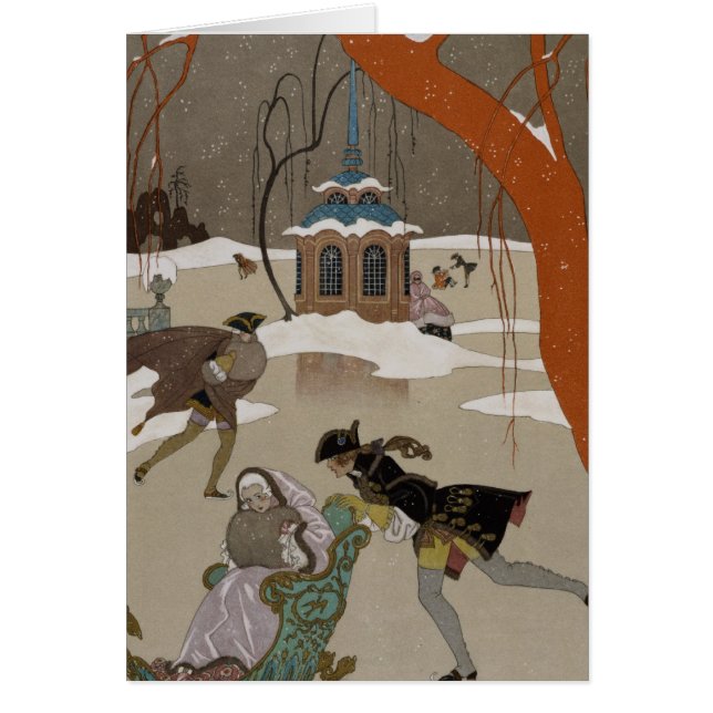 Eis-Skaten auf dem gefrorenen See (Vorne)