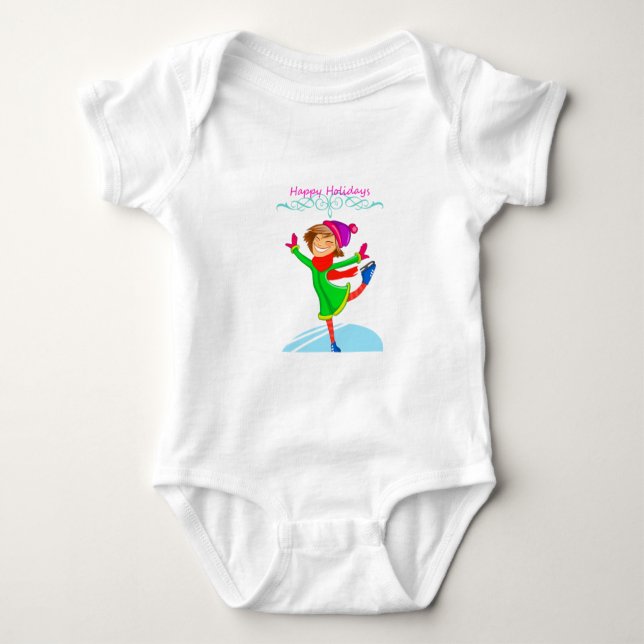 Eis Skaten Baby Jersey Bodysuit. Strampler (Vorderseite)
