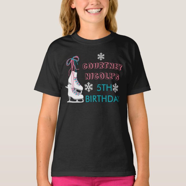 Eis Skaten Birthday Personalisiertes Shirt (Vorderseite)