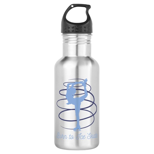 Eis-Skaten Edelstahlflasche (Vorderseite)