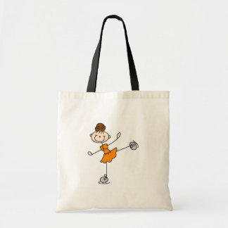 Eis-Skaten-Mädchen in der orange Tasche