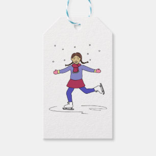 Eis-Skaten-Mädchen-Zahl Skater Geschenkanhänger