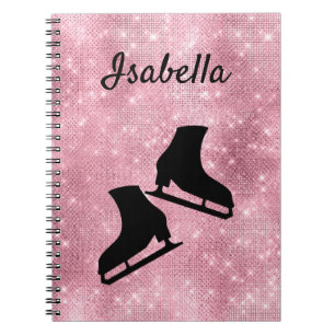 Eis Skaten Notebook Figur Skate rosa Funkeln Notizblock