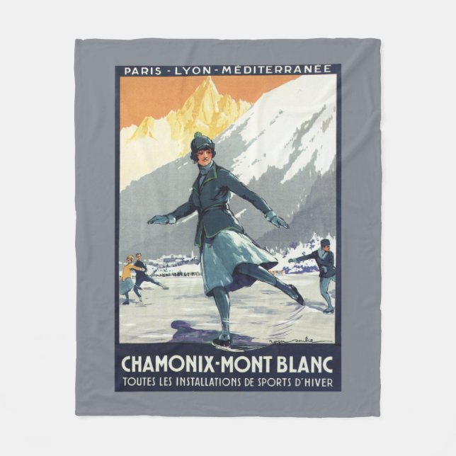 Eis-Skaten - PLM olympisches Promo-Plakat Fleecedecke (Vorderseite)