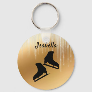 Eis Skaten Schlüsselanhänger Eis Skate Gold cici