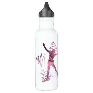 Eis Skaten Wasserflasche Star Skater Rosa lila Edelstahlflasche