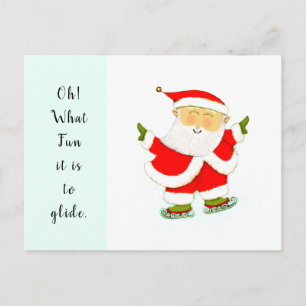 Eis Skaten Weihnachtsfeiertag Feiertagspostkarte