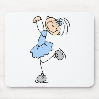 Eis-Skater-Mädchen in blauem Mousepad