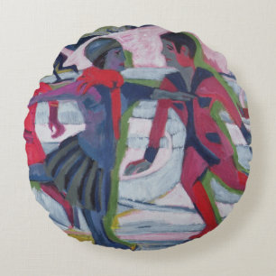 Eis-Skater Rundes Kissen