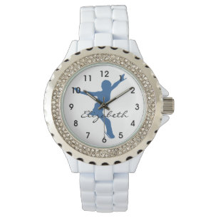 Eis-Skater-Silhouette Armbanduhr