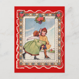 Eis Skater - Valentine Postkarte
