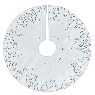 Eis-Skater-Weihnachtsbaum-Rock Polyester Weihnachtsbaumdecke