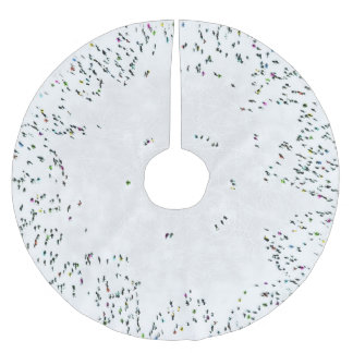 Eis-Skater-Weihnachtsbaum-Rock Polyester Weihnachtsbaumdecke