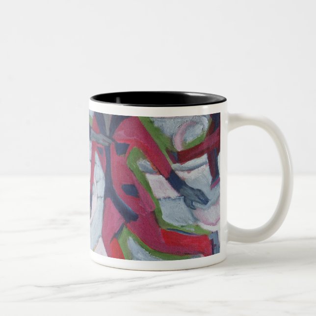 Eis-Skater Zweifarbige Tasse (Rechts)