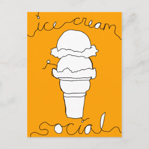 Eis-Sozial-Strings Postkarte
