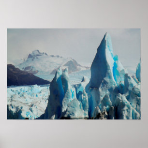 Eis-Spitzen im Perito Moreno Andengletscher Poster