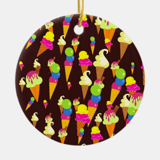 Eis-Tapete Keramik Ornament (Vorne)