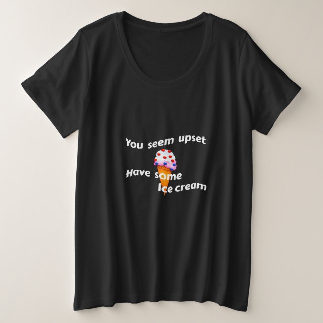 Eis trinken große größe T-Shirt (Design vorne)