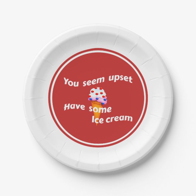 Eis trinken pappteller (Vorderseite)