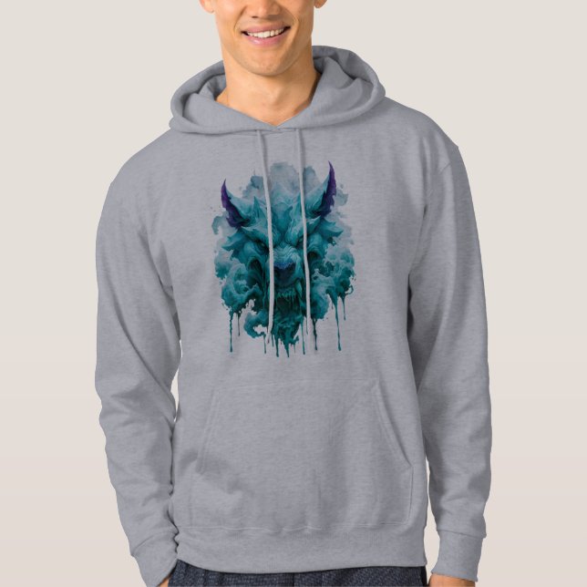 Eis tropfender Wolf Hoodie (Vorderseite)