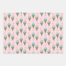 Eis- und Daisy-Wrapping-Papier Geschenkpapier Set