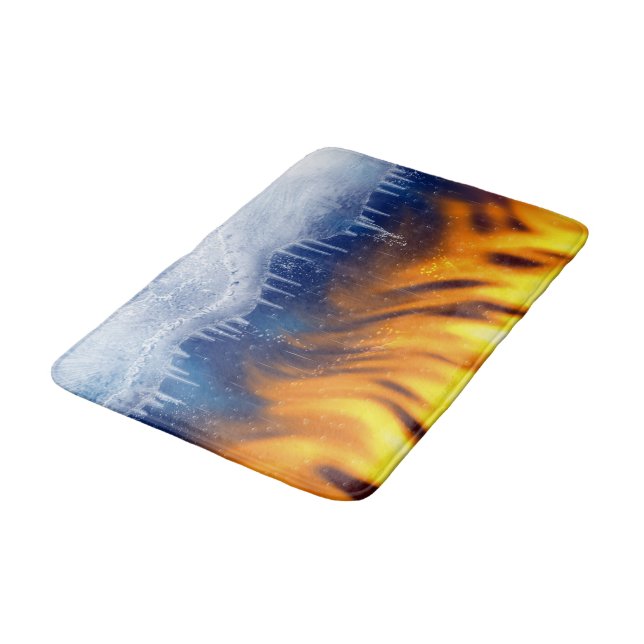 Eis und Flamme Badematte (Schrägansicht)