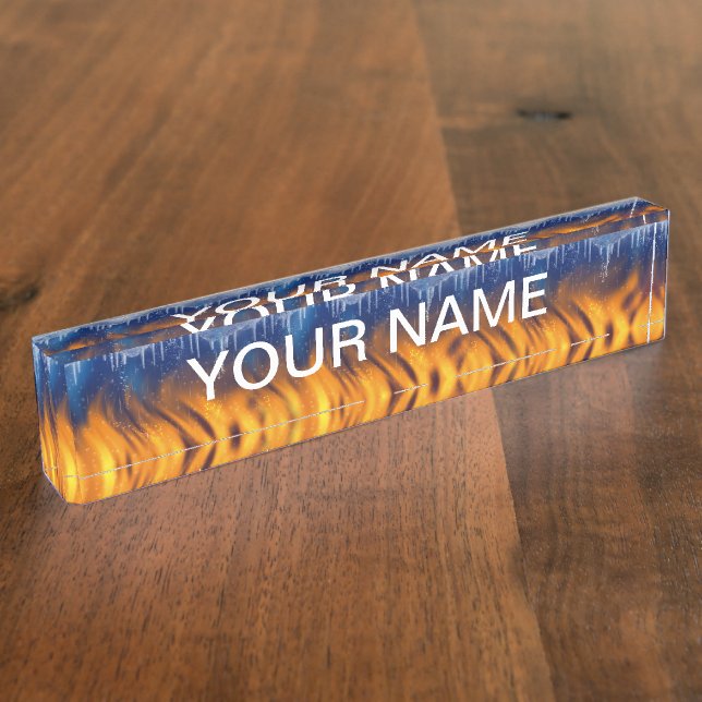 Eis und Flamme Namensplakette (Seite)