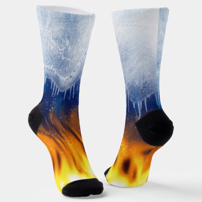 Eis und Flamme Socken (Gewinkelt)
