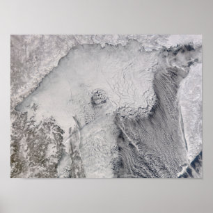 Eis- und Nebenstraßen im Meer von Okhotsk Poster