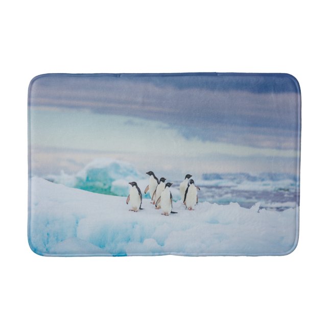 Eis und Schnee | Adelie Penguins Antarktis Badematte (Vorderseite)