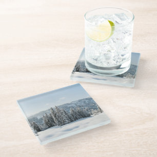 Eis und Schnee   Allgäu Bayern Deutschland Glasuntersetzer