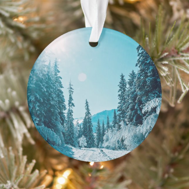 Eis und Schnee | Altai Nature Reserve, Russland Ornament (Baum)