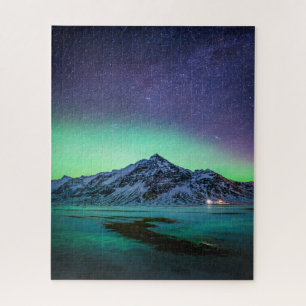 Eis und Schnee   Aurora Borealis Milky Way Island Puzzle