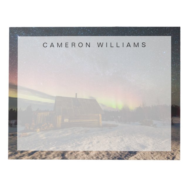 Eis und Schnee | Aurora Polaris Murmansk, Island Notizblock (Vorderseite)