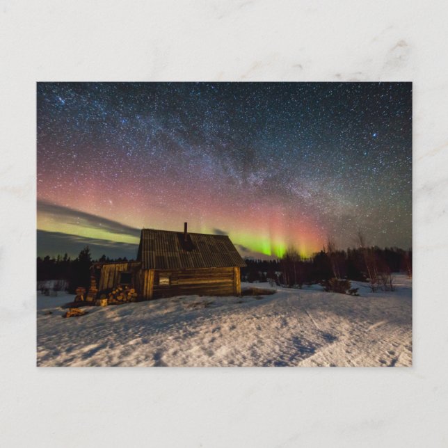 Eis und Schnee | Aurora Polaris Murmansk, Island Postkarte (Vorderseite)