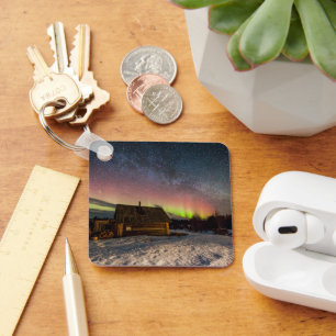 Eis und Schnee   Aurora Polaris Murmansk, Island Schlüsselanhänger