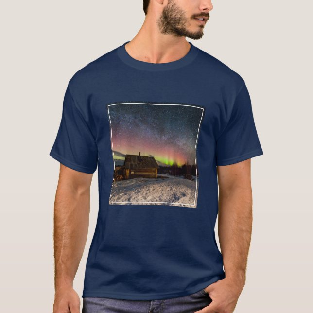 Eis und Schnee | Aurora Polaris Murmansk, Island T-Shirt (Vorderseite)