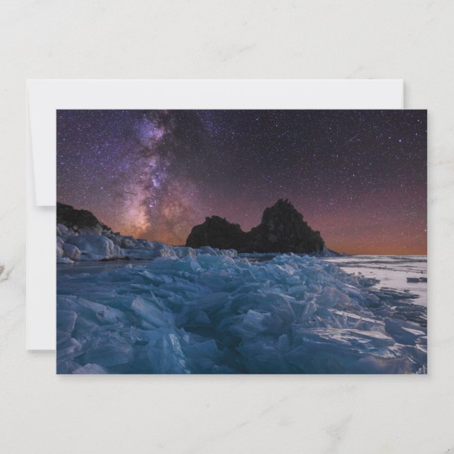 Eis und Schnee | Baikalsee, Sibirien, Russland Dankeskarte (Vorderseite)