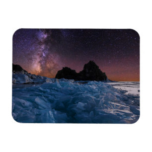 Eis und Schnee   Baikalsee, Sibirien, Russland Magnet