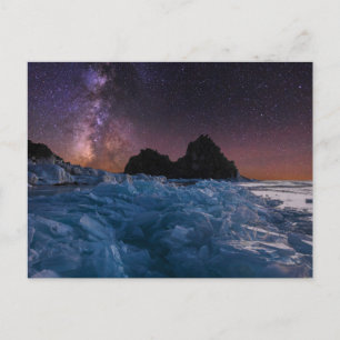 Eis und Schnee   Baikalsee, Sibirien, Russland Postkarte
