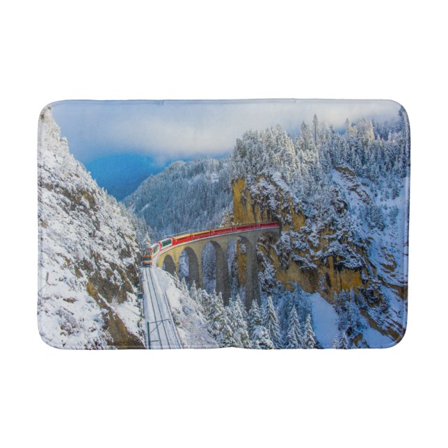 Eis und Schnee | Bernina Express, Schweiz Badematte (Vorderseite)