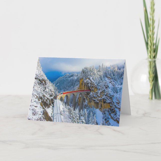 Eis und Schnee | Bernina Express, Schweiz Karte (Vorderseite)