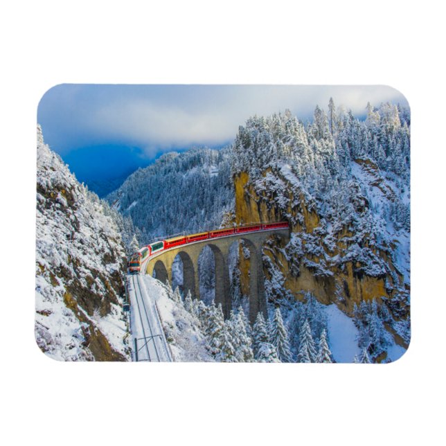 Eis und Schnee | Bernina Express, Schweiz Magnet (Horizontal)