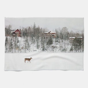 Eis und Schnee Deh in Snow Quebec, Kanada Geschirrtuch