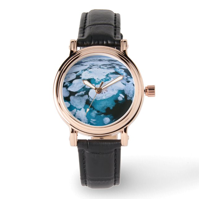 Eis und Schnee | Eisbär, arktischer Ozean, Svalbar Armbanduhr (Vorderseite)