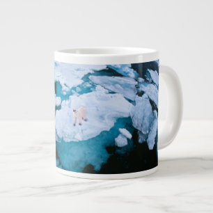 Eis und Schnee Eisbär, arktischer Ozean, Svalbar Jumbo-Tasse