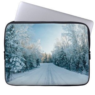 Eis und Schnee Frozen Winter Road Russland, Sibi Laptopschutzhülle