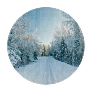 Eis und Schnee Frozen Winter Road Russland, Sibi Schneidebrett